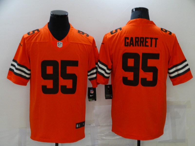 Men Cleveland Browns #95 Garrett Orange Nike Vapor Untouchable Limited 2021 NFL Jersey->cleveland browns->NFL Jersey